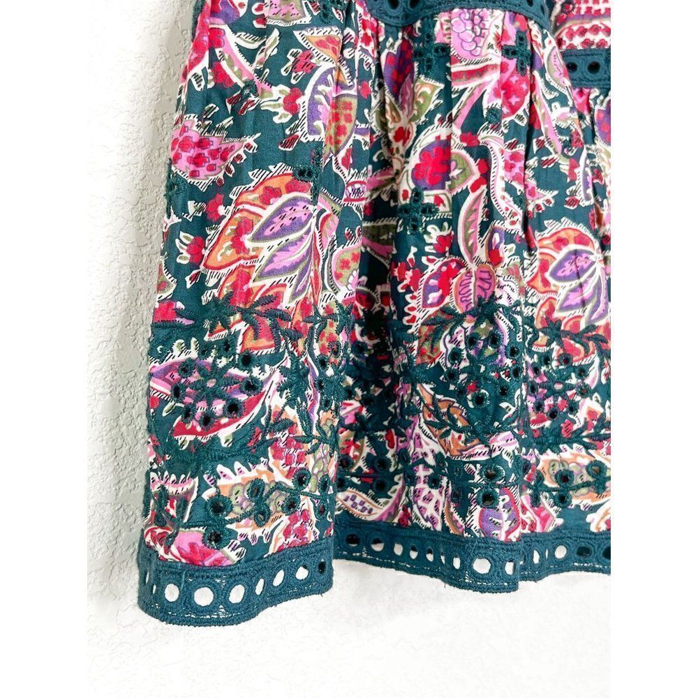NWT! Jennifer & Grace Green Paisley Skirt size Medium - Picture 2 of 4